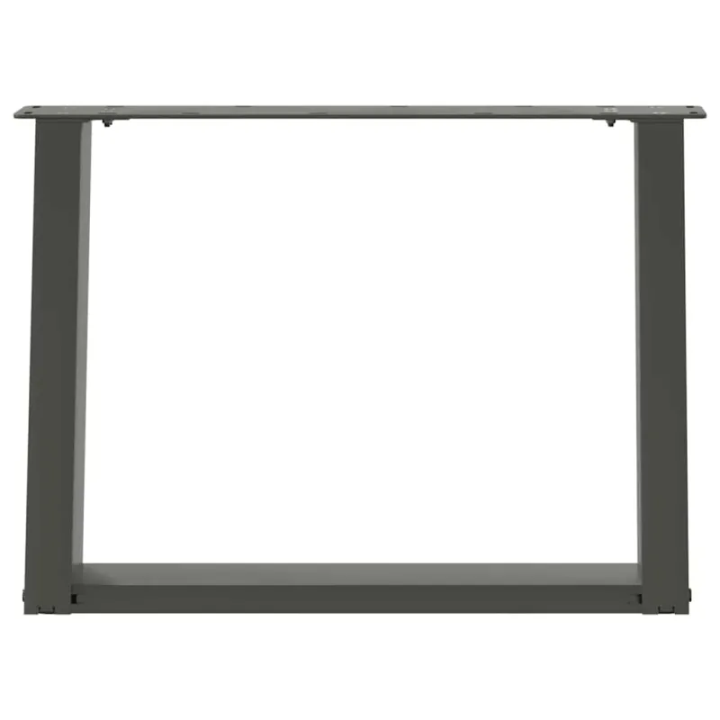 Kavos staliuko kojelės, 2 vnt., antracito spalvos, 70x(42-43) cm, plienas