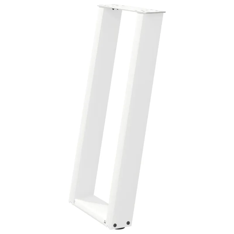 Konsolinio stalo kojelės, U formos, 2 vnt., baltos, 28x(72-73) cm, plienas
