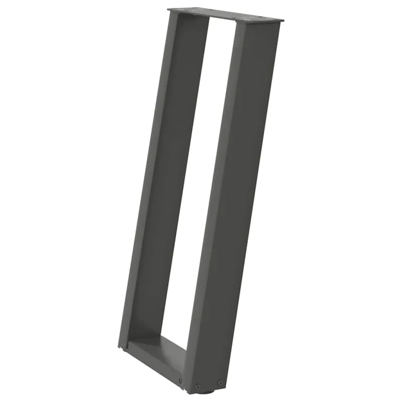 Konsolinio stalo kojelės, U formos, 2 vnt., antracito spalvos, 28x(72-73) cm, plienas