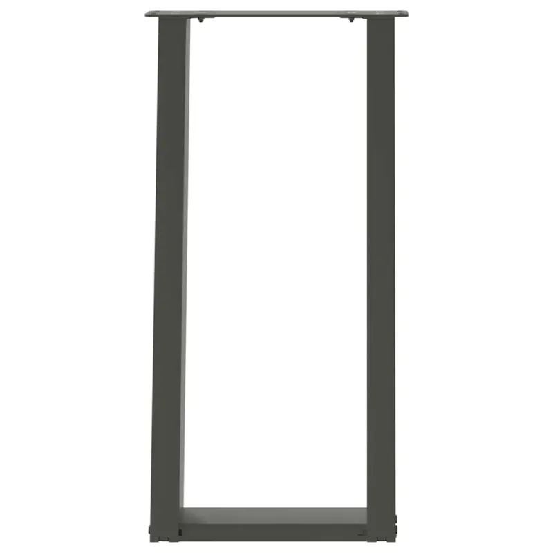 Konsolinio stalo kojelės, U formos, 2 vnt., antracito spalvos, 28x(72-73) cm, plienas