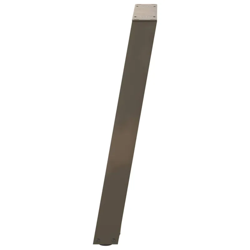 Konsolinio stalo kojelės, U formos, 2 vnt., natūralus plienas, 28x(72-73) cm, plienas