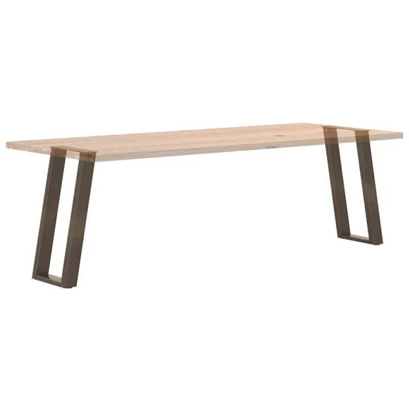 Konsolinio stalo kojelės, U formos, 2 vnt., natūralus plienas, 28x(72-73) cm, plienas