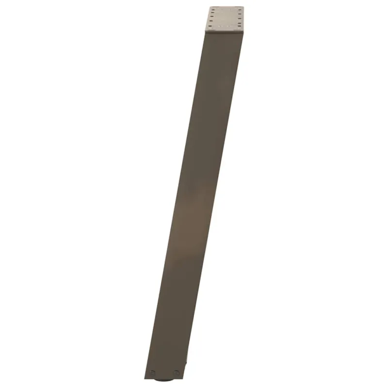 Konsolinio stalo kojelės, U formos, 2 vnt., natūralus plienas, 38x(72-73) cm, plienas