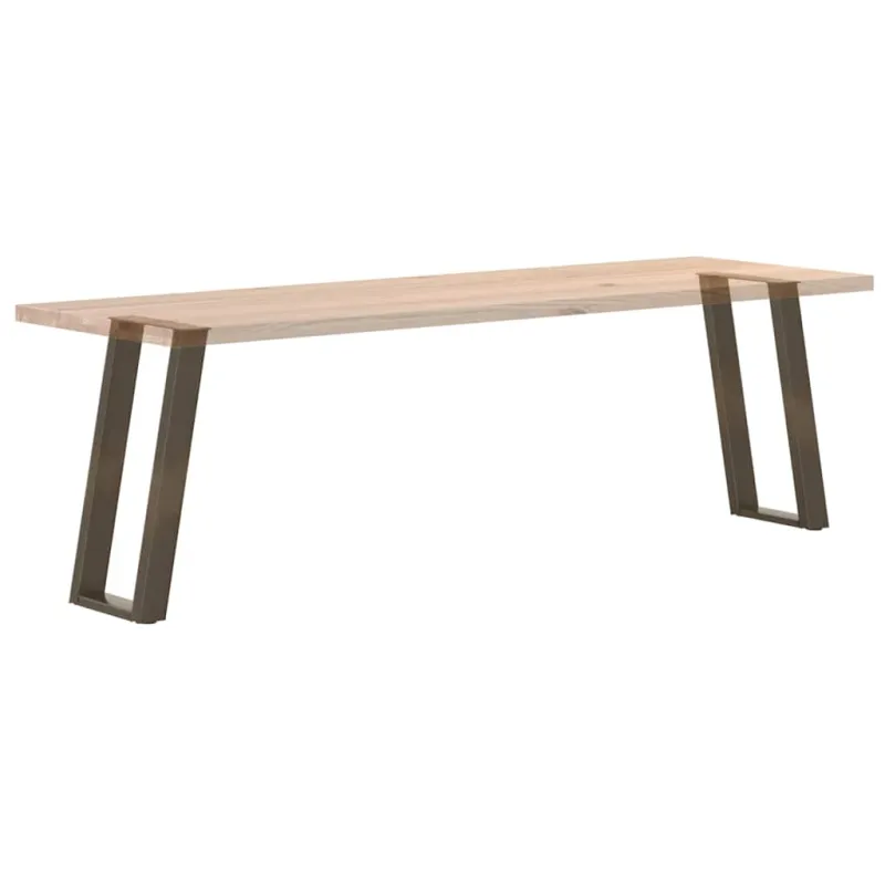 Konsolinio stalo kojelės, U formos, 2 vnt., natūralus plienas, 38x(72-73) cm, plienas