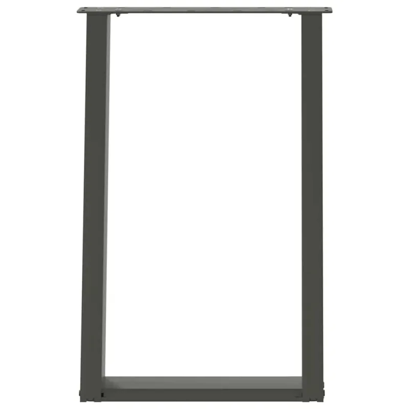 Valgomojo stalo kojos, U formos, 2 vnt., antracito spalvos, 50x(72-73) cm, plienas