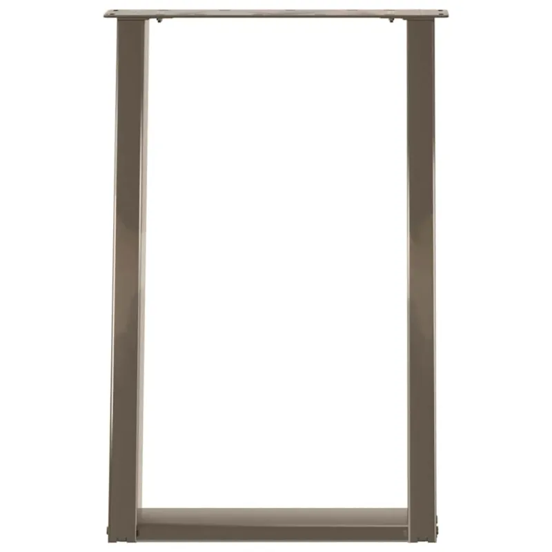 Valgomojo stalo kojelės, U formos, 2 vnt., natūralus plienas, 50x(72-73) cm, plienas