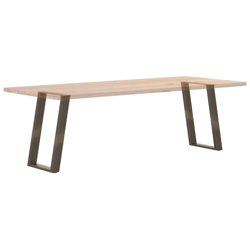 Valgomojo stalo kojelės, U formos, 2 vnt., natūralus plienas, 50x(72-73) cm, plienas