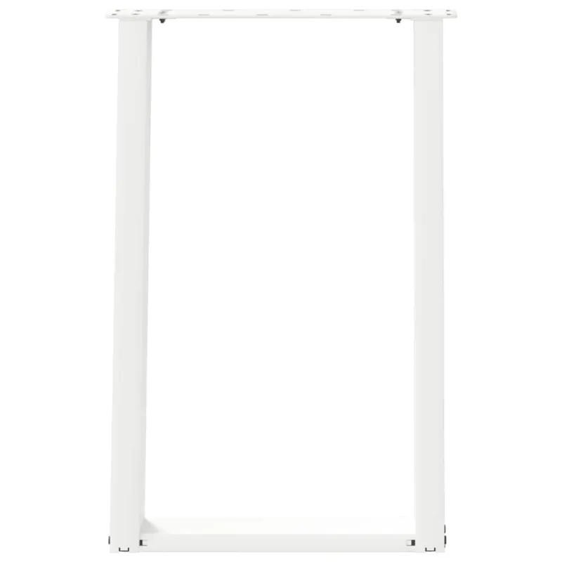 Valgomojo stalo kojelės, 2 vnt., baltos, 60x(72-73) cm, plienas, U formos