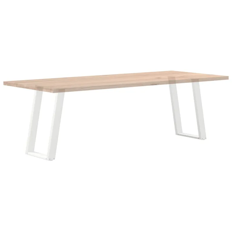 Valgomojo stalo kojelės, 2 vnt., baltos, 60x(72-73) cm, plienas, U formos