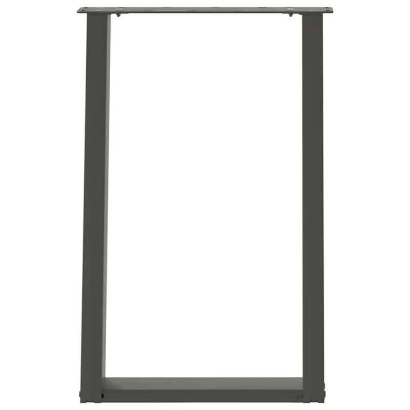 Valgomojo stalo kojos, U formos, 2 vnt., antracito spalvos, 60x(72-73) cm, plienas