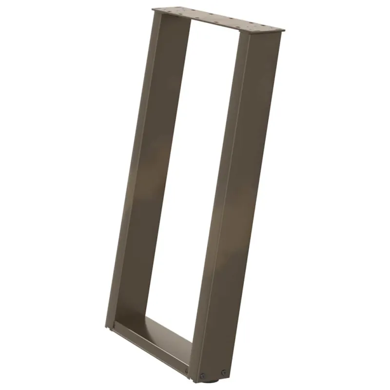 Valgomojo stalo kojelės, U formos, 2 vnt., natūralus plienas, 60x(72-73) cm, plienas