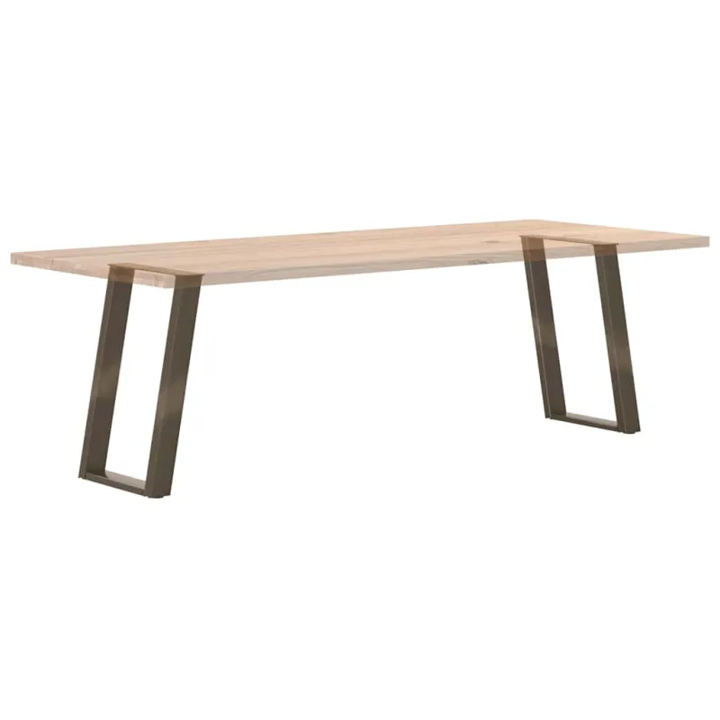Valgomojo stalo kojelės, U formos, 2 vnt., natūralus plienas, 60x(72-73) cm, plienas