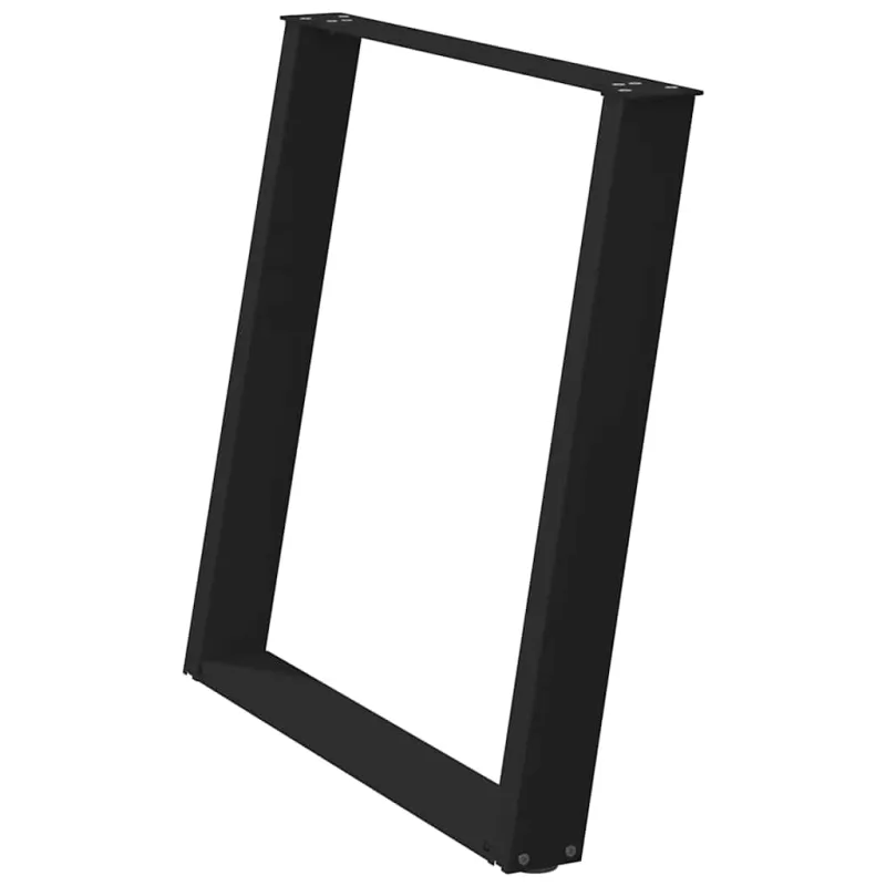 Valgomojo stalo kojelės, 2 vnt., juodos, 70x(72-73) cm, plienas, U formos