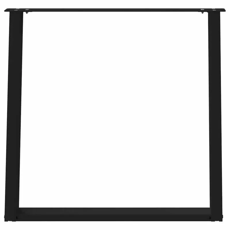 Valgomojo stalo kojelės, 2 vnt., juodos, 70x(72-73) cm, plienas, U formos