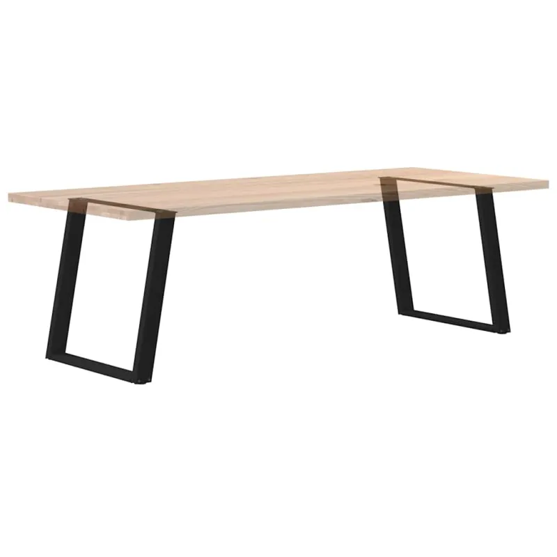 Valgomojo stalo kojelės, 2 vnt., juodos, 70x(72-73) cm, plienas, U formos