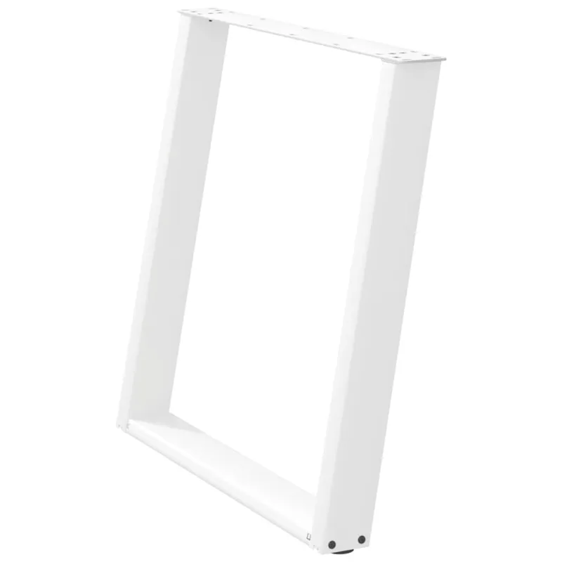 Valgomojo stalo kojelės, 2 vnt., baltos, 70x(72-73) cm, plienas, U formos