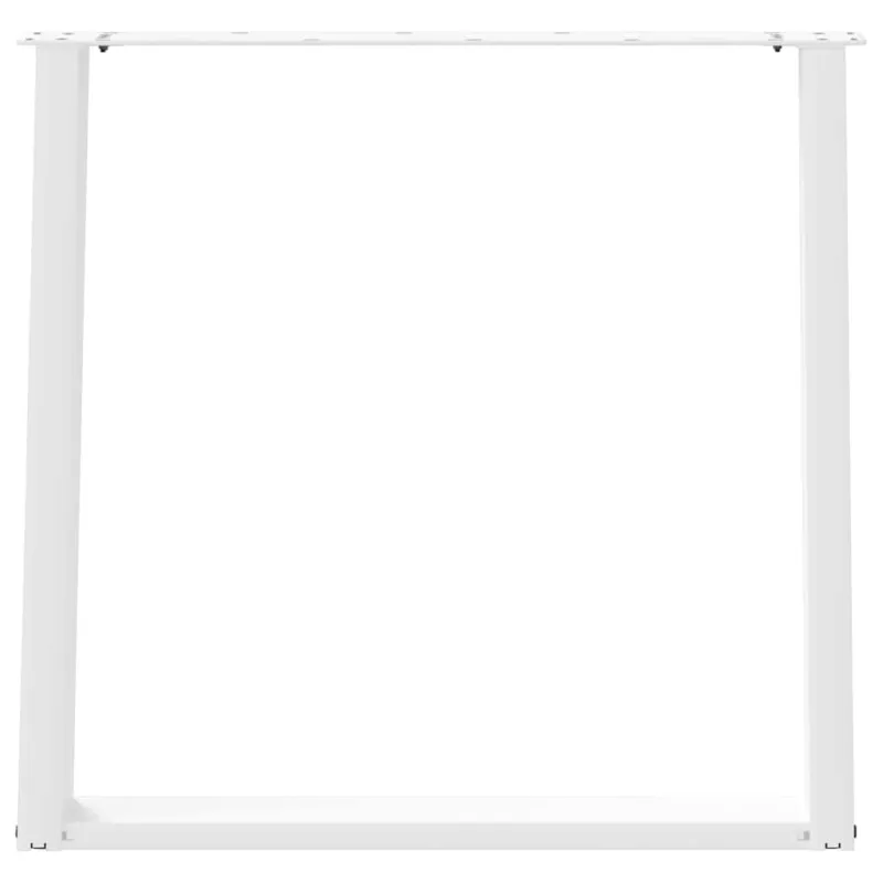 Valgomojo stalo kojelės, 2 vnt., baltos, 70x(72-73) cm, plienas, U formos