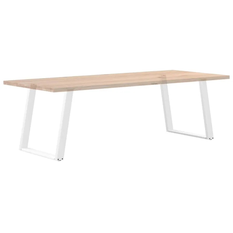 Valgomojo stalo kojelės, 2 vnt., baltos, 70x(72-73) cm, plienas, U formos