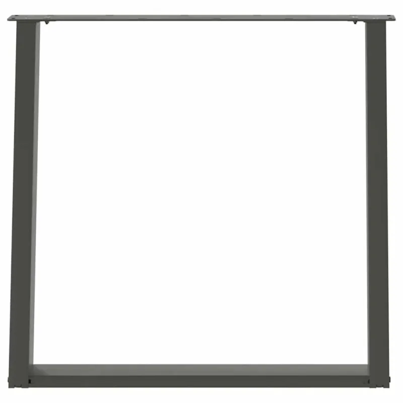 Valgomojo stalo kojos, U formos, 2 vnt., antracito spalvos, 70x(72-73) cm, plienas