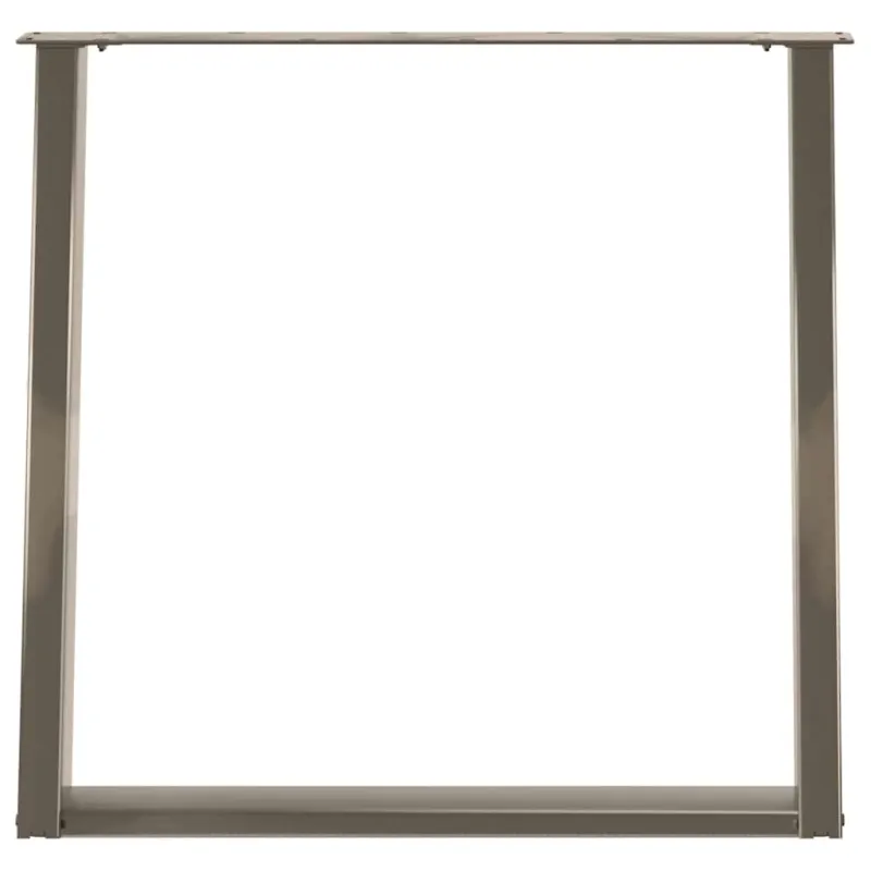Valgomojo stalo kojelės, U formos, 2 vnt., natūralus plienas, 70x(72-73) cm, plienas