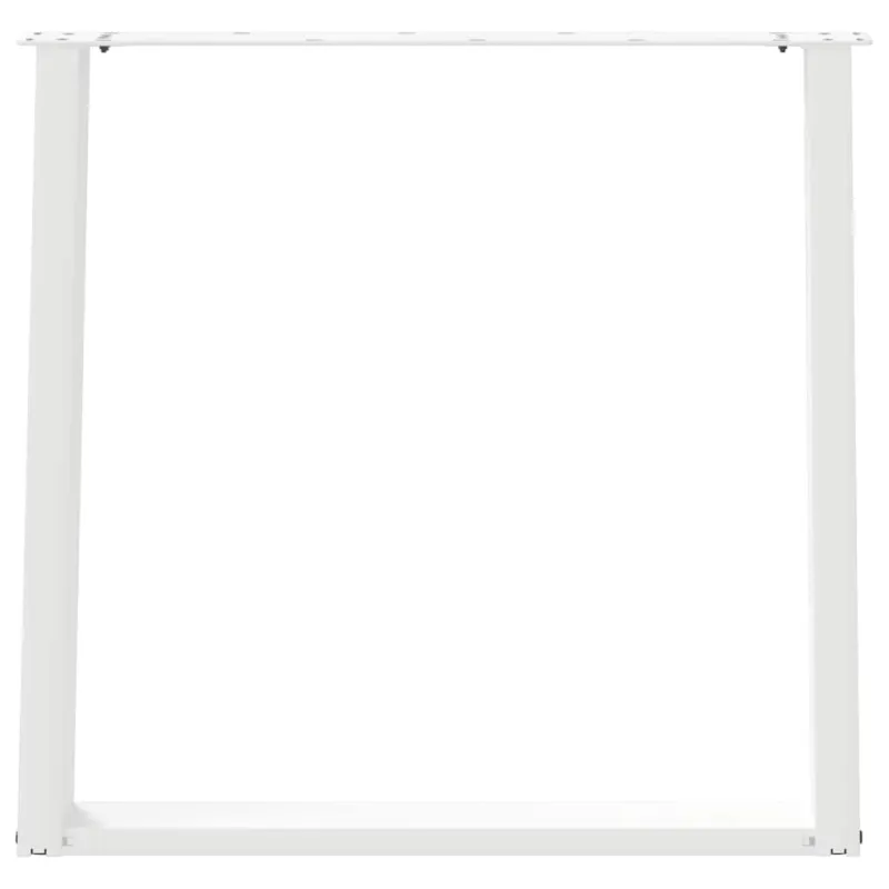 Valgomojo stalo kojelės, 2 vnt., U formos, baltos, 80x(72-73) cm, plienas