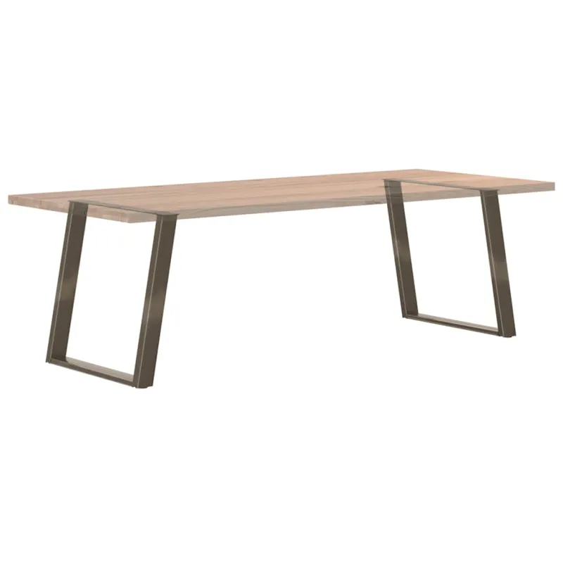 Valgomojo stalo kojelės, U formos, 2 vnt., natūralus plienas, 80x(72-73) cm, plienas