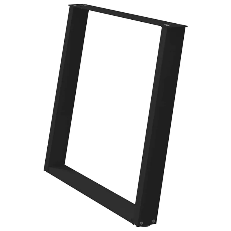 Valgomojo stalo kojelės, 2 vnt., juodos, 90x(72-73) cm, plienas, U formos