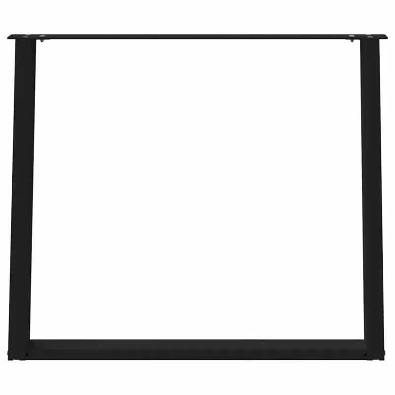 Valgomojo stalo kojelės, 2 vnt., juodos, 90x(72-73) cm, plienas, U formos