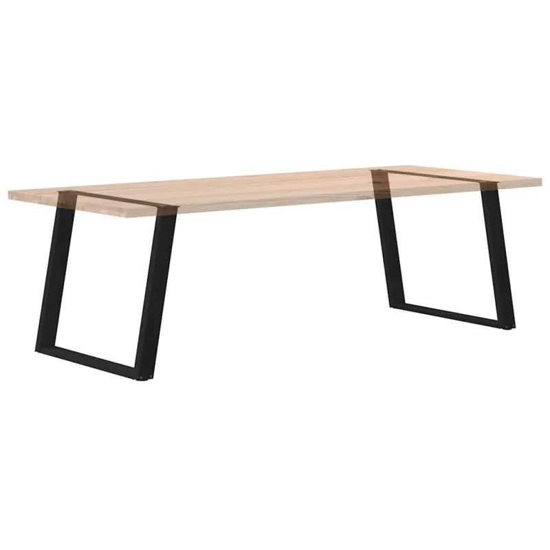 Valgomojo stalo kojelės, 2 vnt., juodos, 90x(72-73) cm, plienas, U formos
