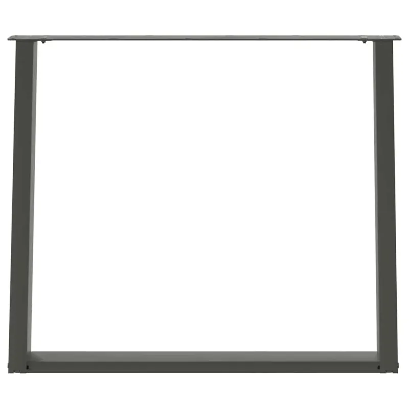 Valgomojo stalo kojos, U formos, 2 vnt., antracito spalvos, 90x(72-73) cm, plienas