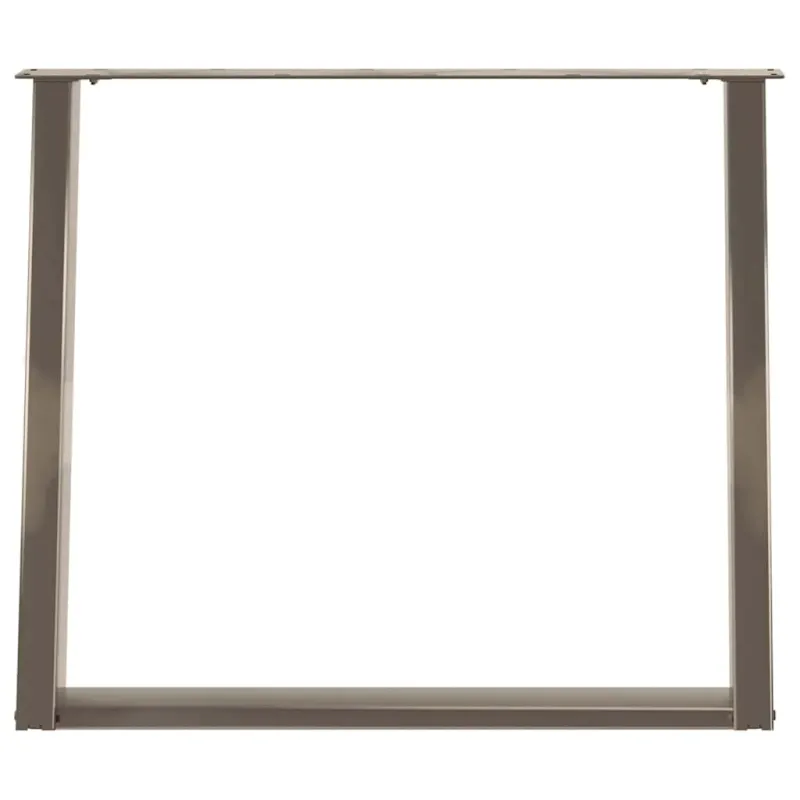 Valgomojo stalo kojelės, U formos, 2 vnt., natūralus plienas, 90x(72-73) cm, plienas