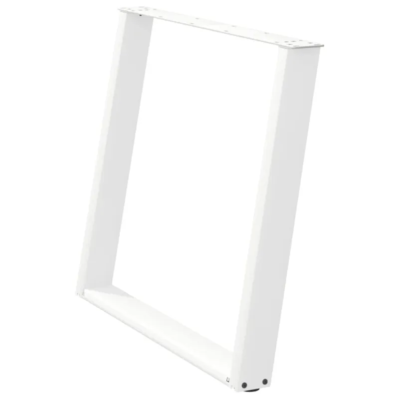 Valgomojo stalo kojelės, 2 vnt., baltos, 100x(72-73) cm, plienas, U formos