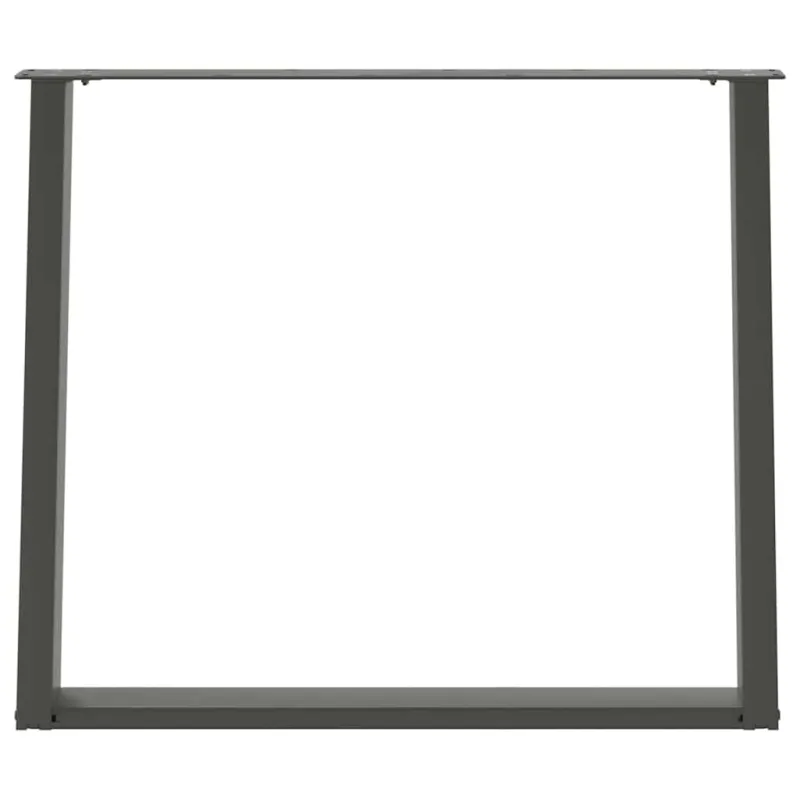 Valgomojo stalo kojos, U formos, 2 vnt., antracito spalvos, 100x(72-73) cm, plienas