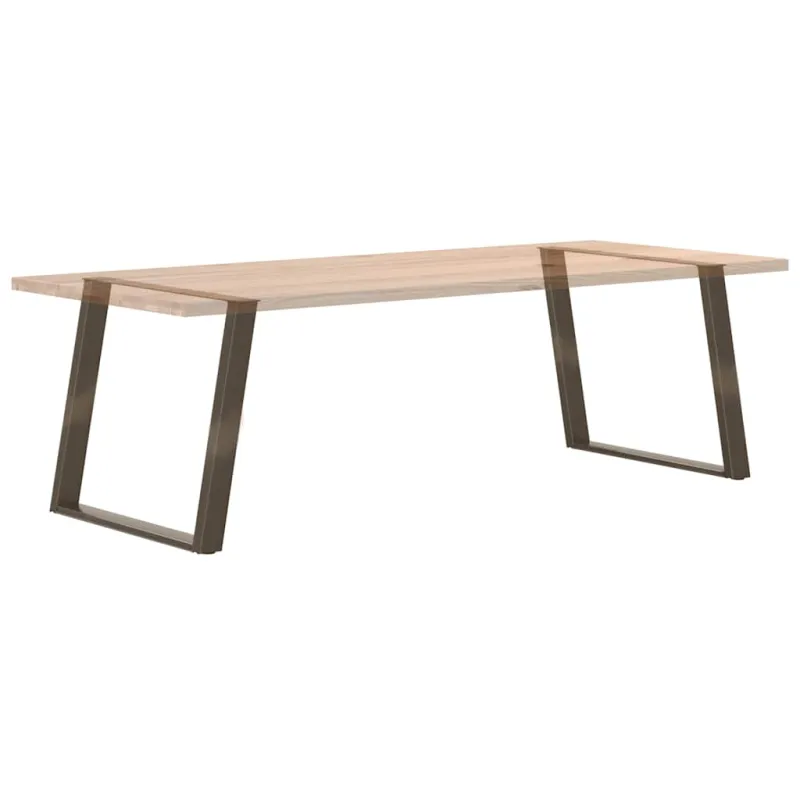 Valgomojo stalo kojelės, U formos, 2 vnt., natūralus plienas, 100 x (72-73) cm, plienas