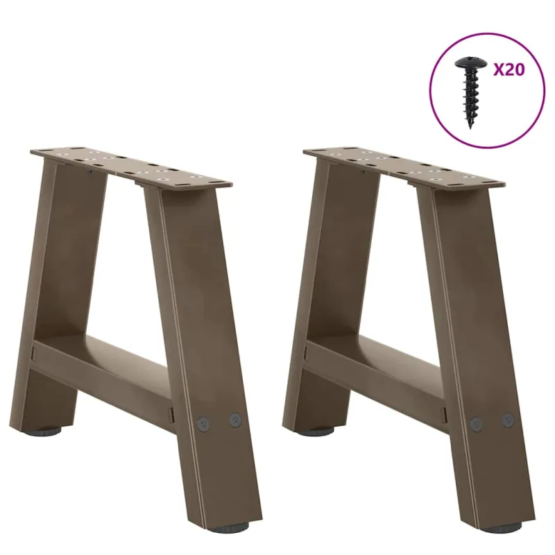 Kavos staliuko kojelės, A formos, 2 vnt., 40x(30-31) cm, plienas