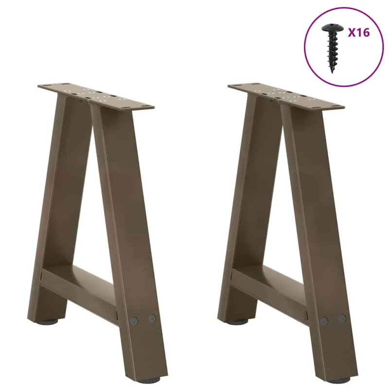 Kavos staliuko kojelės, A formos, 2 vnt., 38x(42-43) cm, plienas