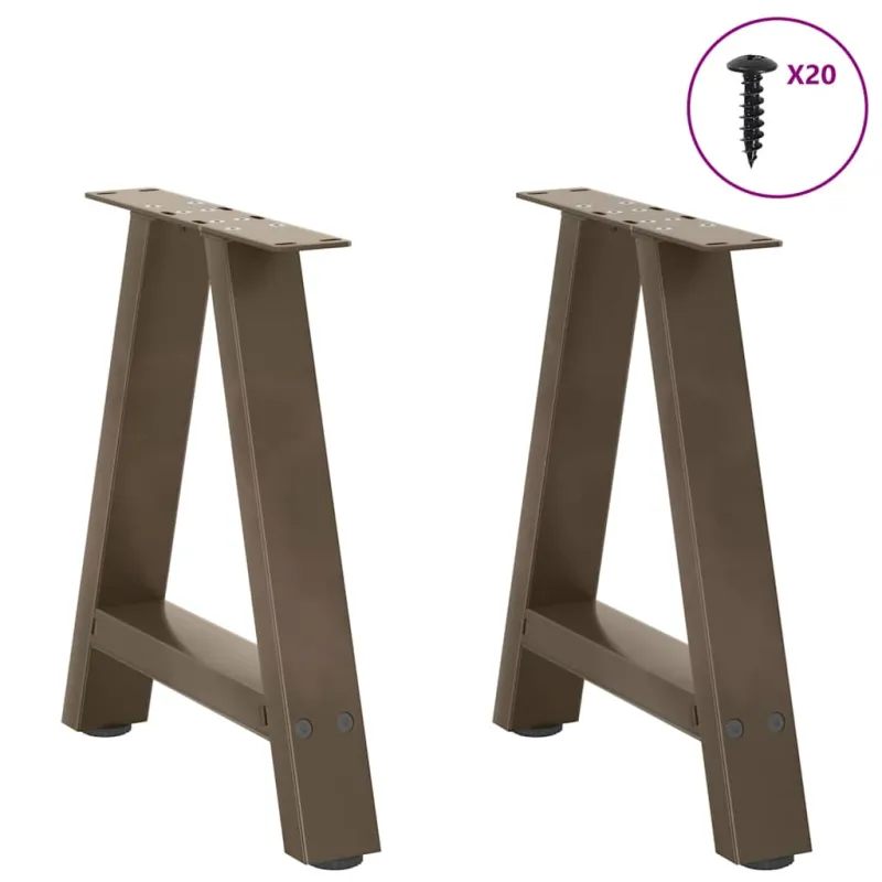 Kavos staliuko kojelės, A formos, 2 vnt., 50x(42-43) cm, plienas