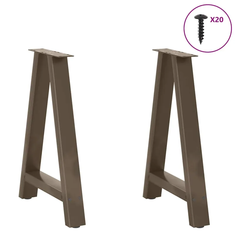 Valgomojo stalo kojelės, A formos, 2 vnt., 60x(72-73) cm, plienas