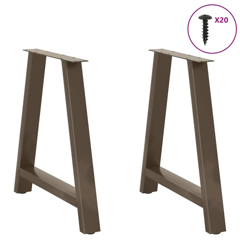 Valgomojo stalo kojelės, A formos, 2 vnt., 70x(72-73) cm, plienas