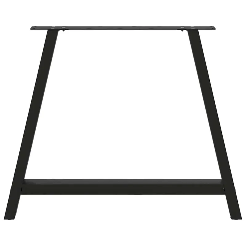 Valgomojo stalo kojelės, A formos, 2 vnt., juodos, 90x(72-73) cm, plienas