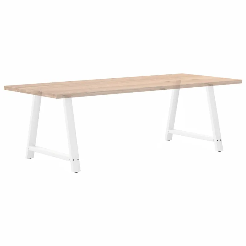 Valgomojo stalo kojelės, 2 vnt., baltos, 90x(72-73) cm, plienas, A formos