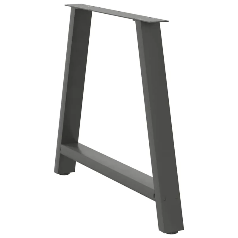 Valgomojo stalo kojos, 2 vnt., antracito spalvos, A formos, 90x(72-73) cm, plienas