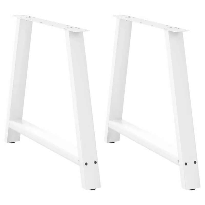 Valgomojo stalo kojelės, 2 vnt., baltos, 100x(72-73) cm, plienas, A formos