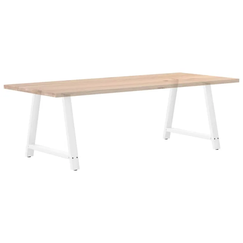 Valgomojo stalo kojelės, 2 vnt., baltos, 100x(72-73) cm, plienas, A formos
