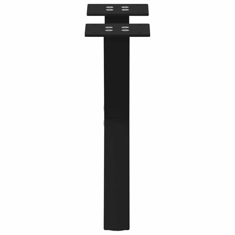 Kavos staliuko kojelės, X formos, 2 vnt., juodos, 30x(30-31) cm, plienas