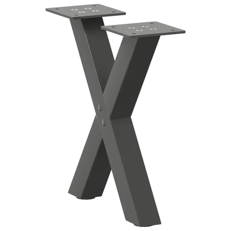Kavos staliuko kojelės, 2 vnt., antracito spalvos, 37x(30-31) cm, plienas