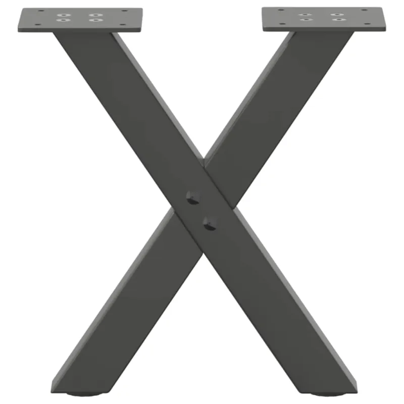 Kavos staliuko kojelės, 2 vnt., antracito spalvos, 37x(30-31) cm, plienas