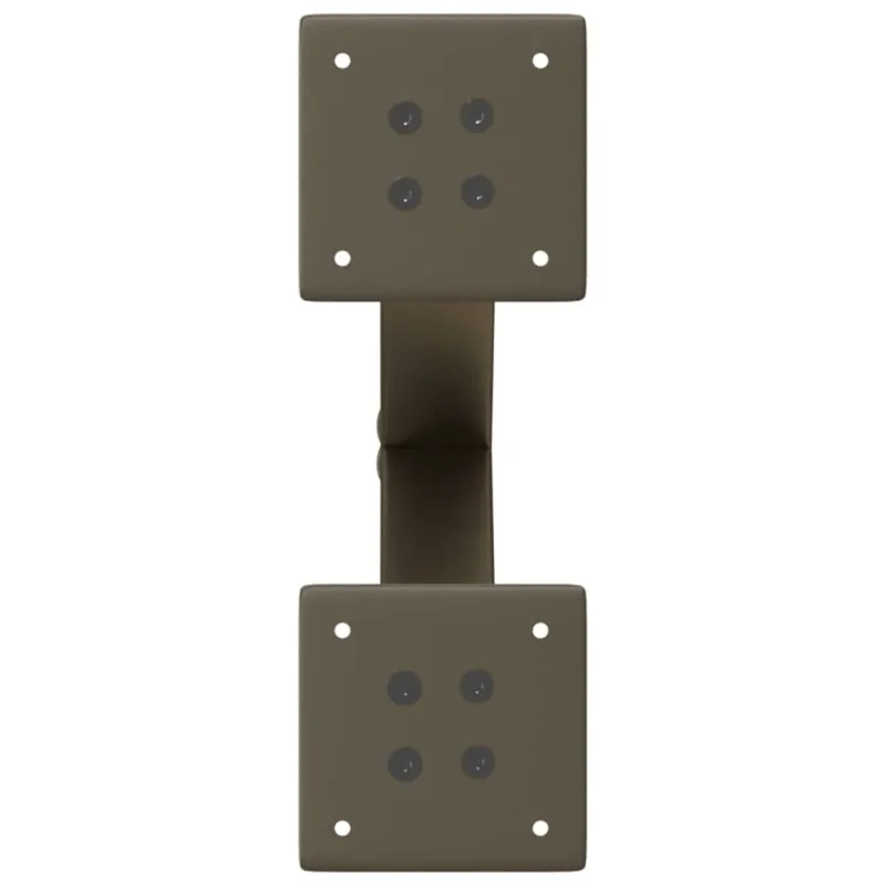 Kavos staliuko kojelės, X formos, 2 vnt., natūralus plienas, 37x(30-31) cm, plienas