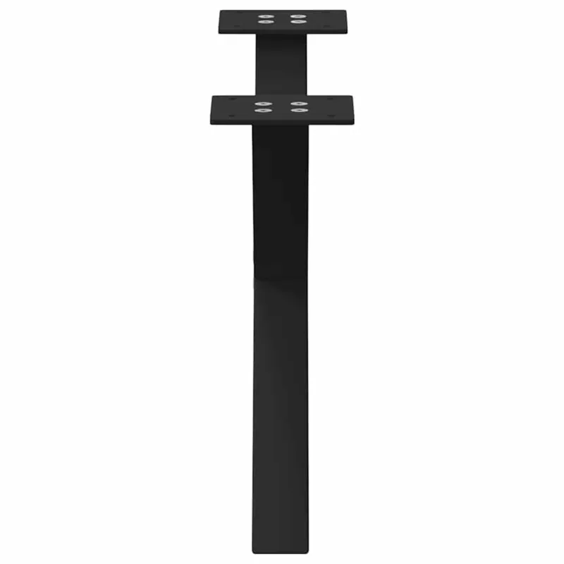 Kavos staliuko kojelės, X formos, 2 vnt., juodos, 50x(30-31) cm, plienas