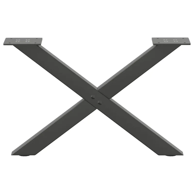 Kavos staliuko kojelės, 2 vnt., antracito spalvos, 50x(30-31) cm, plienas
